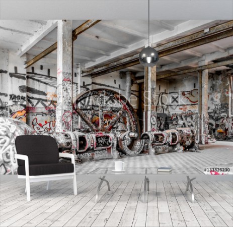 Image de Run down factory industrial abandoned warhouse